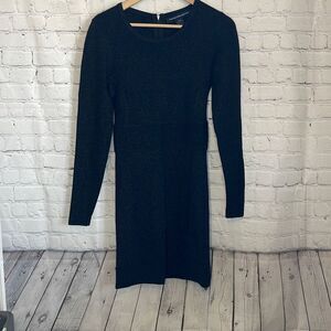 French Connection Black Sparkle Long Sleeve Dress size 8